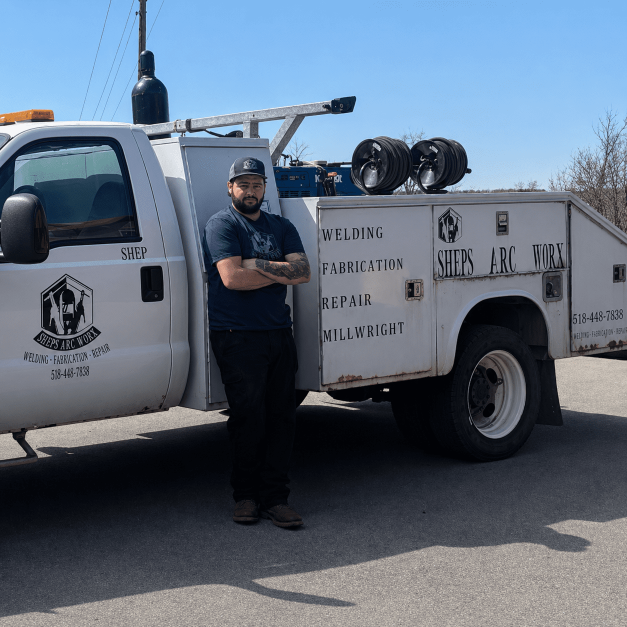 owner-truck Shep's Arc Worx owner and work truck